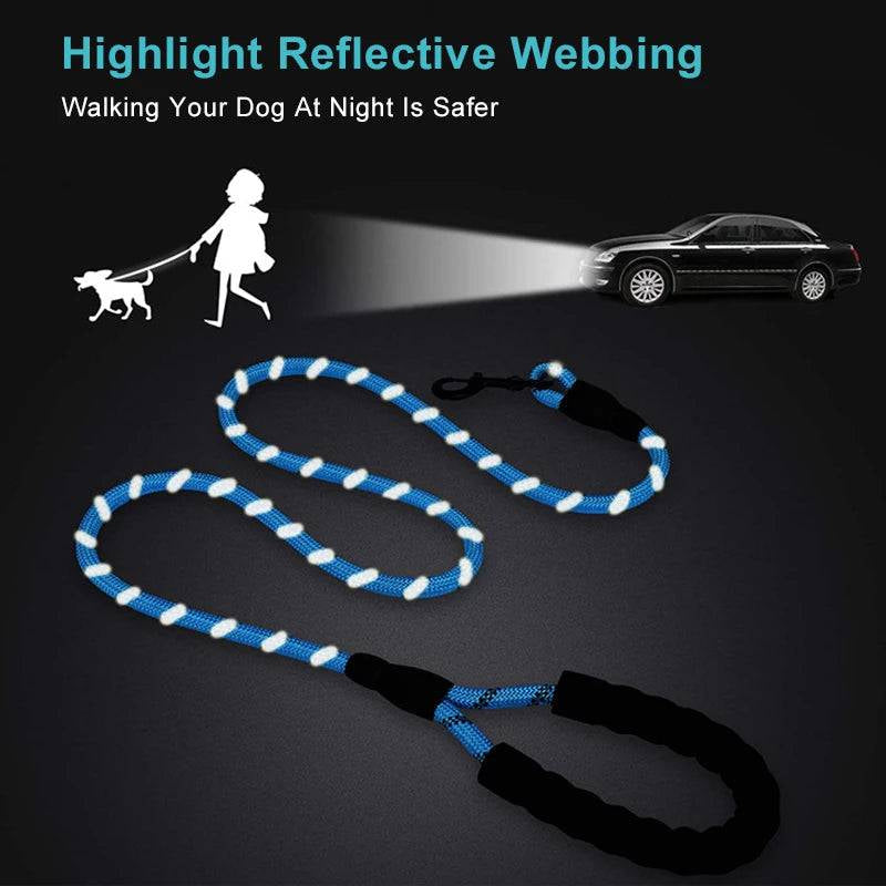 TrailGrip Reflective Rope Dog Leash (2 m)
