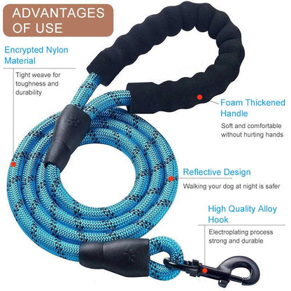 TrailGrip Reflective Rope Dog Leash (2 m)